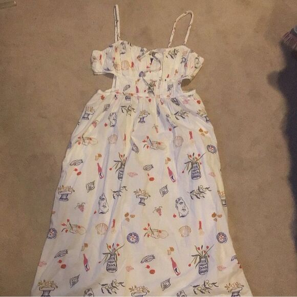 NWT Madewell x Lisa Says Gah! Cutout Midi Dress - Picture 6 of 9